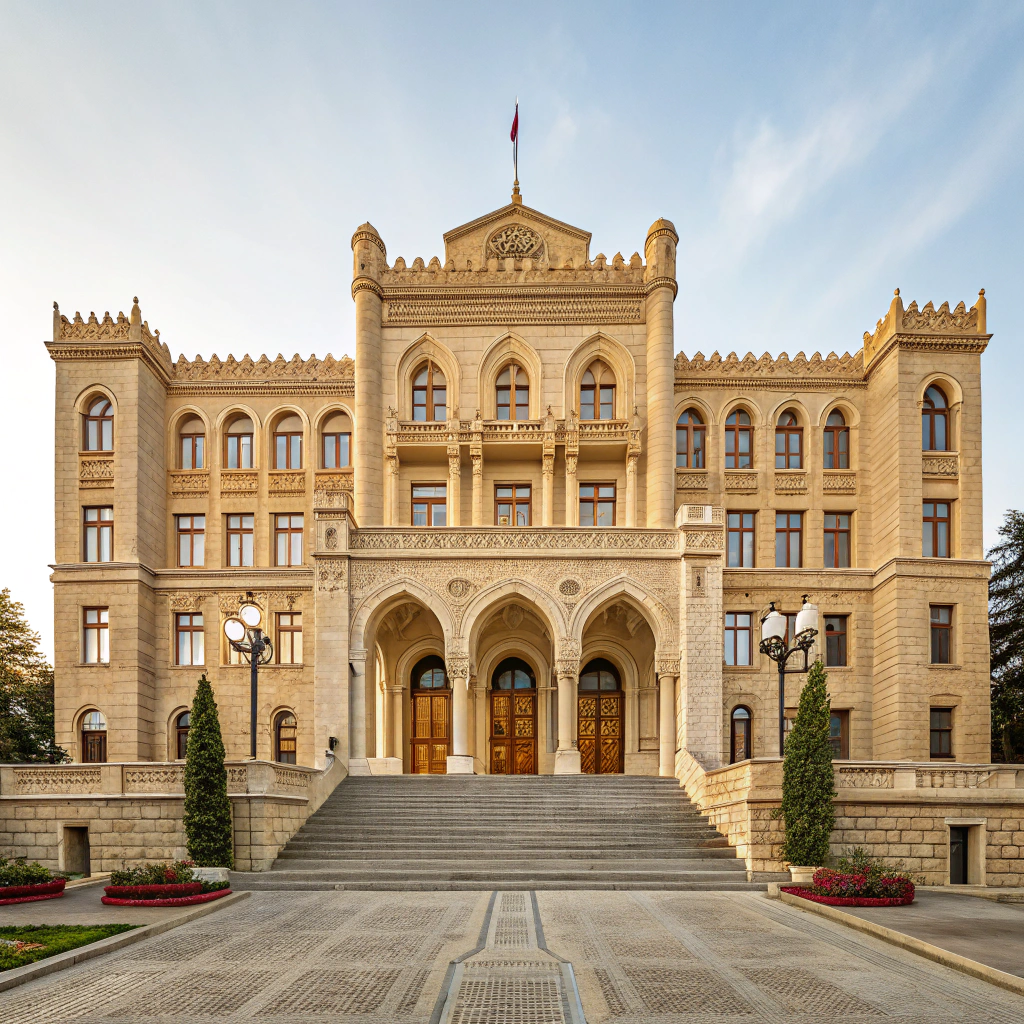 طلاب سعداء في حرم جامعي في أذربيجان - دليل الدراسة في أذربيجان