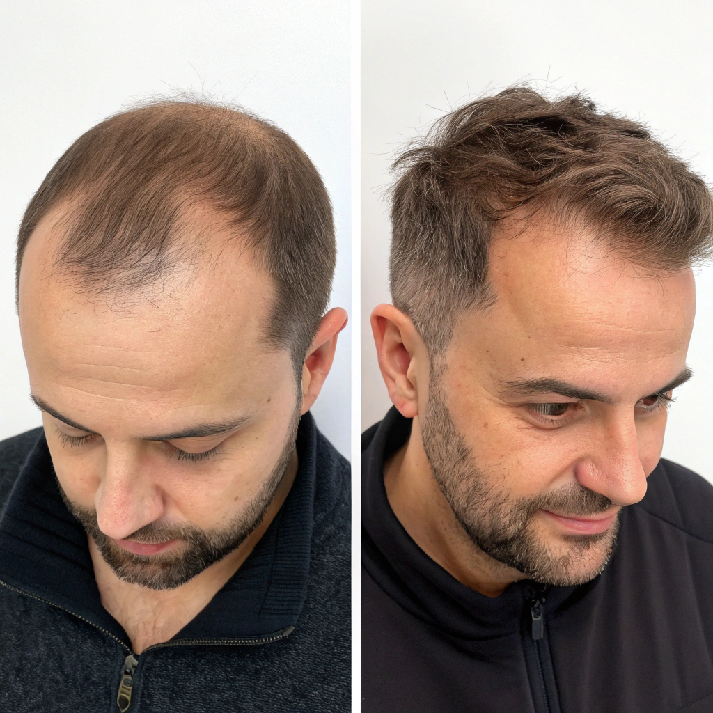 نتائج زراعة الشعر في أذربيجان - قبل وبعد - زراعة الشعر في اذربيجان