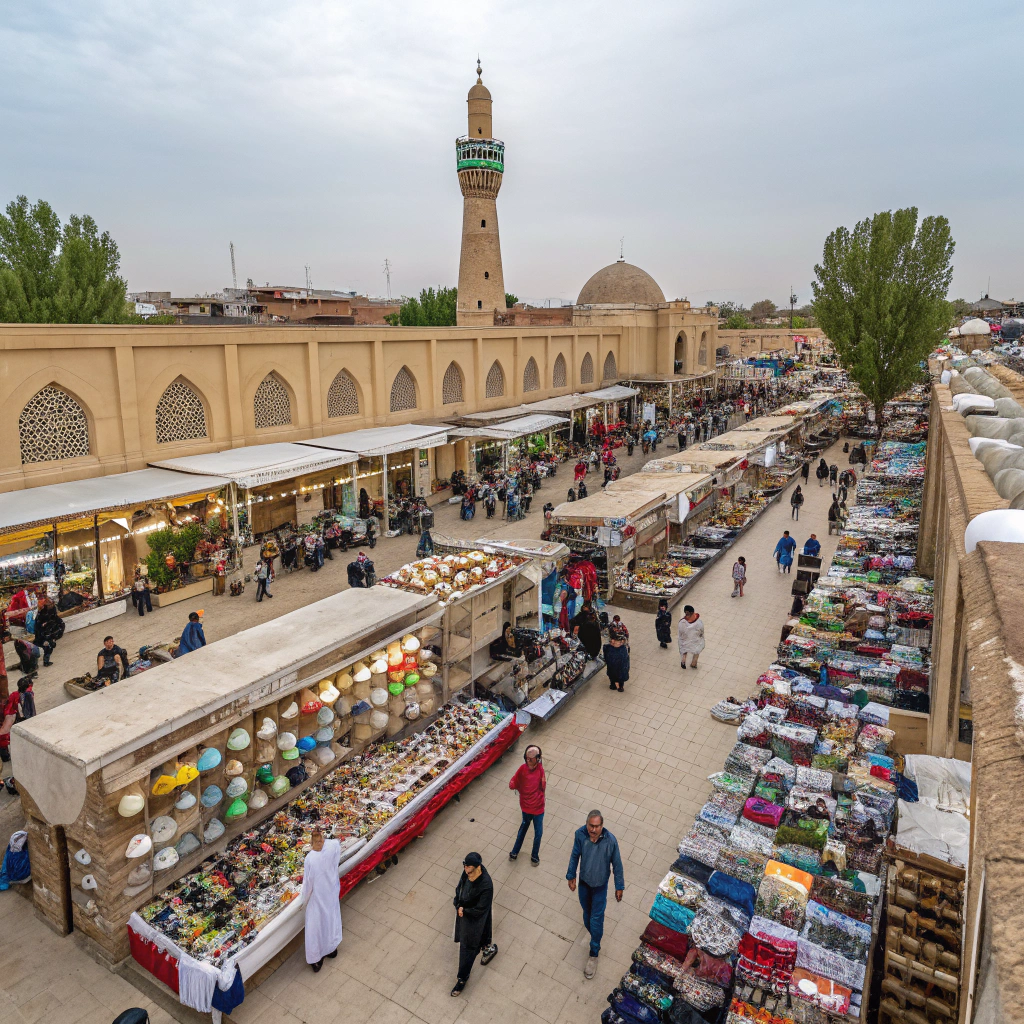 ممرات واسعة و بضائع متنوعة في سوق سدراك احد اكبر اسواق اذربيجان
